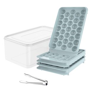 Lot de 3 moules à <span class=keywords><strong>glace</strong></span> en silicone écologiques, résistants au congélateur, pour glaçons ronds, pour cocktails, whisky, thé, café - Product Image 1
