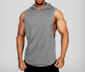 High Quality Hooded <b>Ribbed</b> Gym Tank Tops Custom Singlets <b>men's</b> Sports tank tops USA Size Stretchable <b>Men's</b> Tanktops Custom Logo - Product Image 5