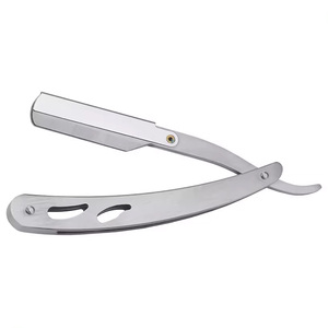 Rasoir professionnel en acier inoxydable allemand Rasoir à bord droit Finition miroir Rasoirs de salon de beauté - Product Image 5