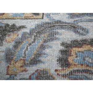 Tapis en laine noués à la main Erbe, gris et noir, motifs floraux et abstraits, tapis rectangulaire pour salon et couloir, modèle Enlp-08 - Product Image 3