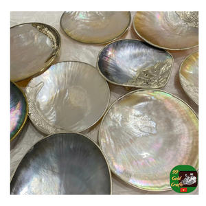 Assiette ronde, cuillère et plat en nacre faits à la main pour un usage domestique polyvalent Cuillère et plat en nacre ronds pour cadeaux - Product Image 2