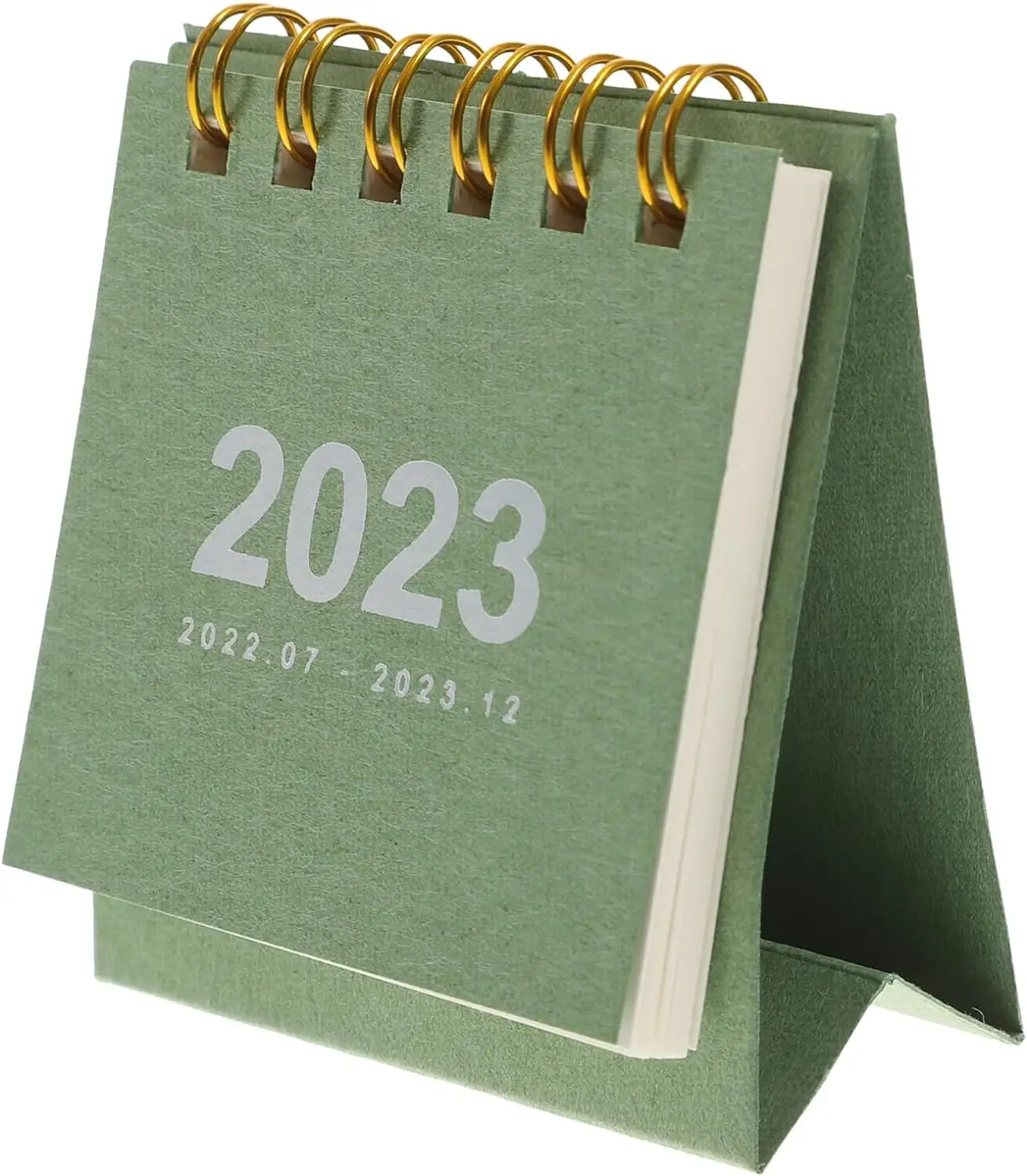 Customizable 2024 Green Tabletop Office Desk Thick Paper Board Paper Calendar Wholesale Home Schedule Organizer