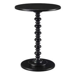 Mesa central con soporte en forma de bola negra recubierta Diseño tradicional hecho a mano Elegante mesa de esquina de metal elegante para uso decorativo en el hogar - Product Image 1