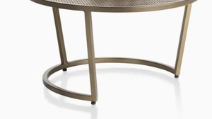 Mesa de centro redonda grande, barra de hierro con recubrimiento de polvo dorado, mesa de acento enmarcada, mesa moderna al por mayor, decoración del hogar para sala de estar - Product Image 5