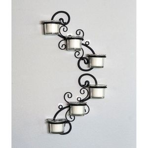 Grand chandelier mural en fer noir de qualité supérieure, pour la décoration de la maison, des hôtels, des mariages, des restaurants, vente de fournitures - Product Image 6