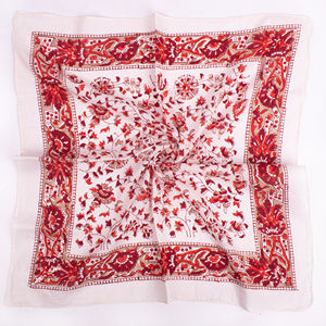 Bandana en coton écologique imprimé à la main, motif floral, couvre-chef unisexe, motifs multicolores vifs, pour le sport, les activités de plein air et le quotidien - Product Image 4
