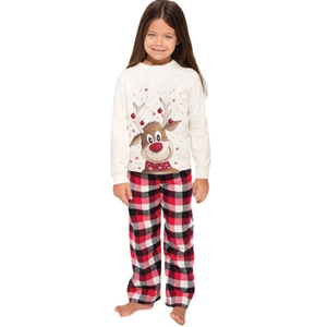 Qualité Adultes Enfants Personnalisé 2 Pièces Vêtements De Nuit Fête De Noël Ensemble Femmes PJS Ensemble Soie Satin Noël Famille Pyjamas Ensembles Assortis - Product Image 6