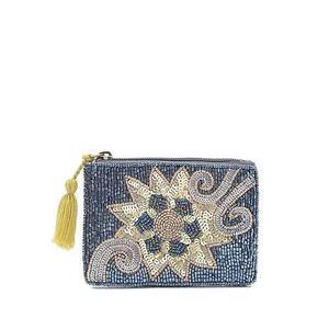 Cute Stylish Handmade Beaded Embroidery Small <b>Wallet</b> Bag Fancy Top Fashionable Beautiful Latest Luxury New Design For <b>Girl</b> - Product Image 1
