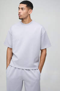 Custom Trendy Hot Sale Unisex <b>Grey</b> Scubas Tracksuit Heavyweight Custom Embroidered Round neck <b>Sweatshirt</b> & Jogger set Sweatsuit - Product Image 5