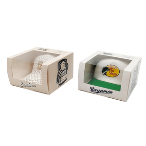 Pronto per la spedizione cappellino da Baseball scatola regalo scatola nera Sport di lusso con Logo cappello pacchetto con finestra - Product Image 4