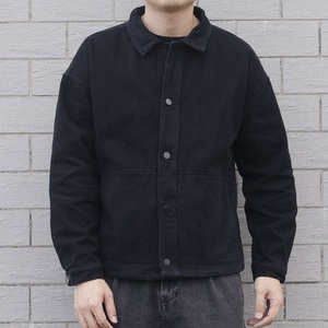 Blousons en jean pour hommes, revêtement premium, 100% coton, haute qualité, réversibles, noir teint, effet vieilli, meilleures ventes, nouvelle arrivée - Product Image 3