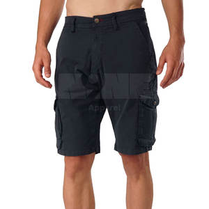 กางเกงขาสั้นคาร์โก้ผู้ชายคุณภาพสูง ผ้าฝ้าย 100% สวมใส่สบาย เหมาะสำหรับออกกำลังกาย เอวกลาง แห้งเร็ว ลายเรียบ - Product Image 1