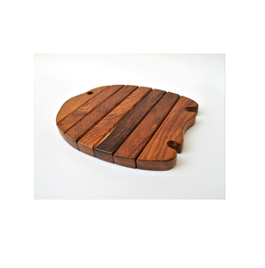 Dessous de plat carré en bois avec base dure disponible pour une utilisation dans la cuisine et l'hôtel au meilleur prix couleur bois naturel - Product Image 6