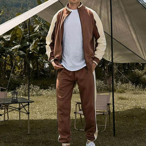 Survêtement de jogging 100% coton avec logo personnalisé pour hommes, vêtements d'hiver décontractés à fermeture éclair de haute qualité, couleurs différentes, grande taille, vente en gros - Product Image 6