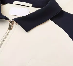 Venta al por mayor de camisas de diseño personalizado de alta calidad de punto transpirable de secado rápido para hombres en blanco 50% Algodón 50% mezcla de poliéster - Product Image 3