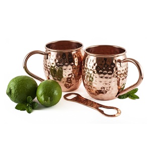 Juego de tazas de cobre de mula de Moscú con mango de Latón chapado en oro para el hogar, Bar, Hotel, restaurante, regalo para uso de alguien - Product Image 2