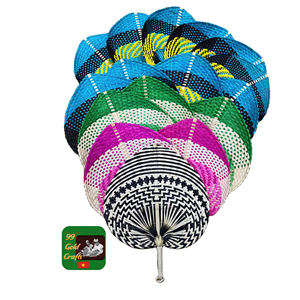 Abanico de mano de bambú colorido artesanía vietnamita de alta calidad al por mayor listo para enviar 2025 tendencia - Product Image 5