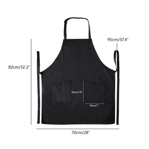 Delantal de cocina con logotipo personalizado, impermeable, sin mangas, uniforme de chef, camarero, algodón, limpieza, Bar, cafetería, delantales de cocina - Product Image 4