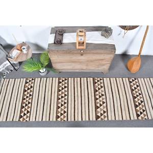 Tapis turc vintage grande surface 2,6 x 10,7ft Beige marron chef-d 'œuvre laine Latex support Patchwork pour couloir Rectangle chambre tapis - Product Image 5