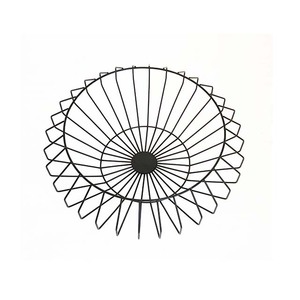 Paniers ronds en fil métallique Bol à fruits en fil de fer noir 11In Stockage durable Panier à fruits et légumes Bols à légumes pour collations - Product Image 2