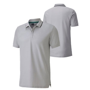 Polo de golf de manga corta para hombre con logotipo personalizado bordado nuevo diseño impreso estilo gótico tejido de punto sólido - Product Image 3