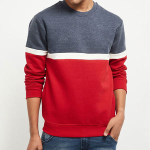 ราคาขายส่งที่กําหนดเองเปล่า Crewneck ติดตั้งกีฬาสวมใส่สบายๆเสื้อสําหรับชายบริการ OEM ผู้ชายเสื้อ - Product Image 6