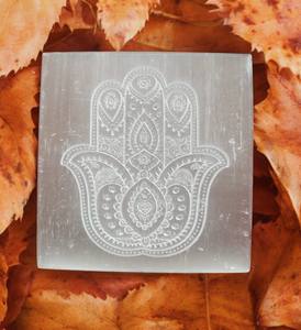 Vente en gros d'usine, plaque de sélénite de recharge, coffret cadeau, fabriqué en pierre précieuse marocaine de qualité supérieure, plaque gravée, fournisseur en gros - Product Image 3