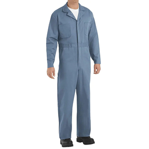 <b>Men's</b> Blue Cotton <b>Work</b> Coverall Dust Proof Full Sleeve Uniform Anti-Wrinkle Breathable Quick Dry Plus Size - Product Image 1