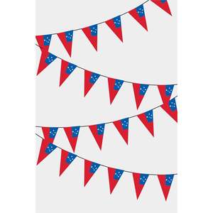 Samoa Triangle Flag Party <b>Banners</b> Guirlande De Drapeaux - Product Image 1