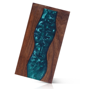 โกศเผาศพด้วยเรซินสีเขียวมรกตทำด้วยมือสำหรับมนุษย์และขี้เถ้า - Product Image 1