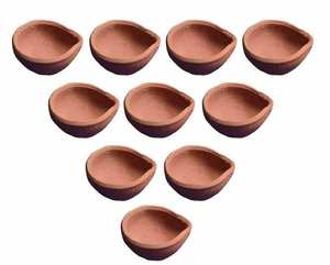 Diyas de Poesía de diseñadores de arcilla tradicional para decoración de Diwali Pooja y decoraciones para el hogar arcilla-Terracota Diya a granel - Product Image 5