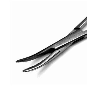 Halsted pince en acier inoxydable de haute qualité 12.5cm droite incurvée manuelle oreille oeil nez gorge Instruments chirurgicaux - Product Image 2