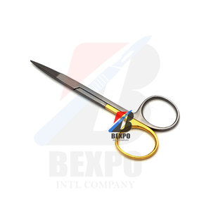 Iris Dressing Ciseaux D'opération Demi Or Dentaire En Acier Inoxydable Ciseaux Manuel Chirurgical - Product Image 1