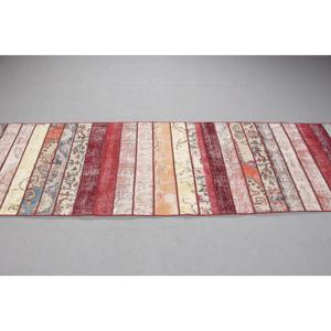 Vintage Rug, 2,6x8,<b>9</b> ft Turkish Rug, Red Blue Ombr Wool Rug - Product Image 3