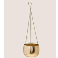 Macetas colgantes de terracota, cerámica escultórica geométrica Boho Chic para plantas de interior y exterior, cesta colgante de macramé, tendencia moderna