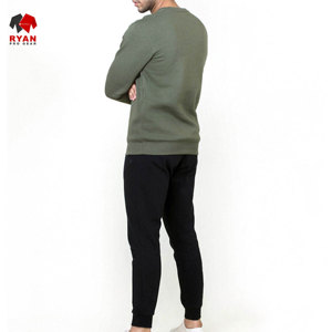 Sweat-shirt en tricot rayé pour homme personnalisé avec impression de logo sur le devant, 100% coton, séchage rapide - Product Image 3