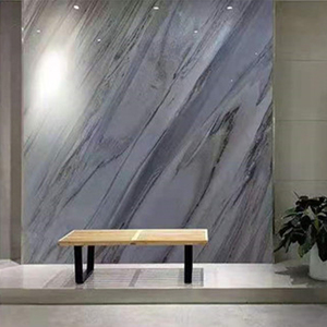 Matériau de finition Palissandro marbre bleu grandes dalles revêtement de sol moderne pour villa solution de conception graphique polie pour un aspect luxueux - Product Image 6