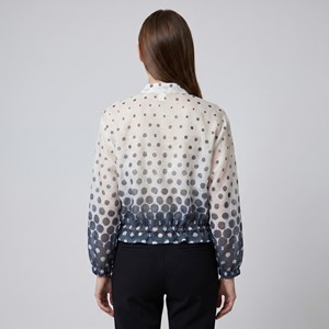 Lightweight Zip-Up <b>Jacket</b> with Elastic Cuffs and Polka Dot Pattern, One Size Fits All (Sizes 36–42) - Product Image 2
