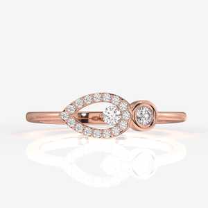 Round Glow Moissanite 0.15 Carat Prong Set VVS1 Clarity IGC Certified Sterling Silver Rhodium Plated <b>Ring</b> - Product Image 2