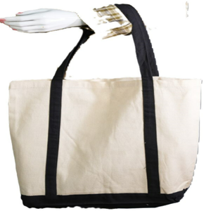 Haute qualité écologique 100% coton toile sacs fourre-tout pour femmes été fermeture éclair voyage épais réutilisable Shopping avant poche Style - Product Image 5