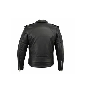 Venta al por mayor chaqueta de cuero genuino suave piel de oveja Biker Racer estilo de alta calidad personalizado bordado a estrenar 2025 chaquetas - Product Image 2