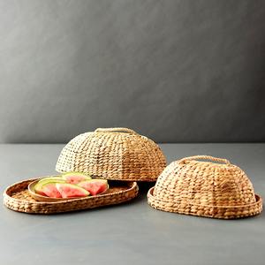 Wholesale Water Hyacinth Food Fresh Keeping <b>Cover</b> <b>Tent</b> Natural Wicker Anti-dust Dome for Meals protection - Product Image 4