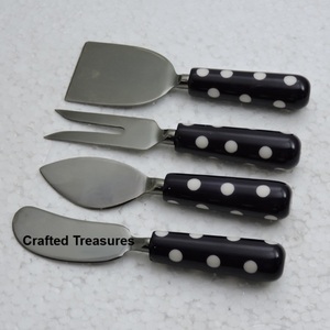 Juego de queso de alta calidad, superventas, juego de cuchillos de queso de Metal de calidad superior hechos a mano personalizados con mango de resina y madera, utensilios de cocina - Product Image 5