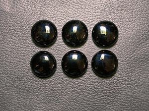 Lot de cabochons à dos plat de forme ronde en obsidienne noire de 8 à 30 mm à prix raisonnable pour la fabrication de tous les bijoux - Product Image 4