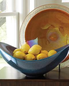 Green Marble Decorative Bowl with Black Inner Coating Handcrafted Stone Centerpiece Tray Elegant Table Accent for Home or Office - Product Image 3