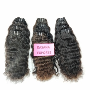 Extensiones de cabello humano de templo indio natural de onda profunda suelta alineada con cutícula virgen Remy 100% del fabricante, venta al por mayor vietnamita - Product Image 4