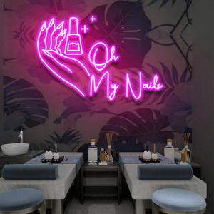 Özel mağaza Salon iş dükkanı küçük Led işareti özelleştirilmiş boyutu Led Neon burcu çivi güzellik Led ışık up için işareti duvar dekor - Product Image 5
