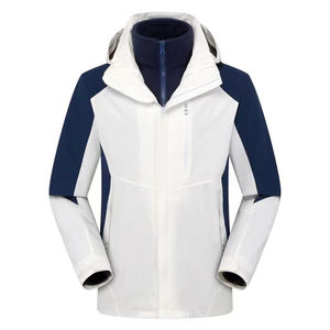Chaqueta de Alta Calidad Personalizada para Hombre, para Senderismo y Pesca, Impermeable, Cortavientos, Informal, de Lona, con Cierre, Lisa y Teñida - Product Image 2