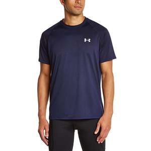 Camiseta Oversize Heatgear para Hombre de Under Armour, Color Azul Marino, Diseño Sólido, 180 Gramos, Talla Pequeña - Product Image 1