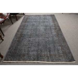 พรมขนแกะ9.1ft สีน้ำเงินสีน้ำตาลคลาสสิกขนาด5.5 x พื้นที่ขนาดใหญ่แบบตุรกีรูปแบบนามธรรมทรงสี่เหลี่ยมผืนผ้าสำหรับวัยรุ่นห้องนั่งเล่นพร้อมแผ่นรองยาง - Product Image 1